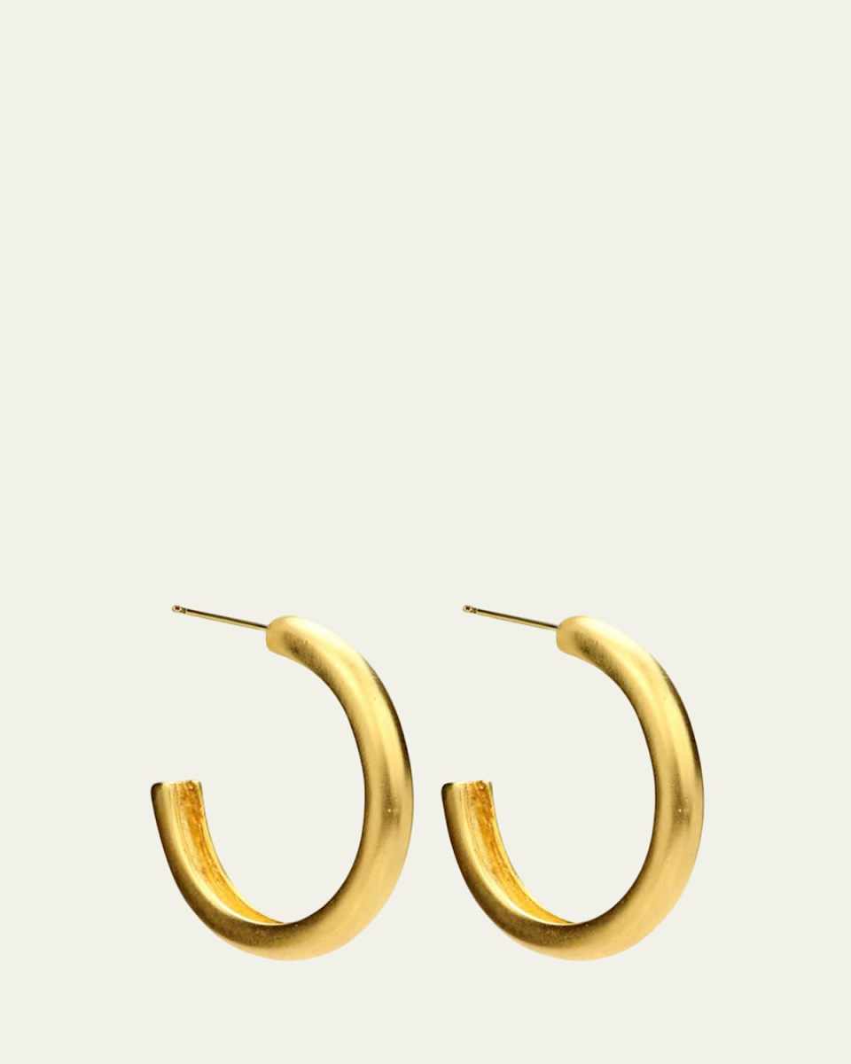 Satin Round Hoop Earrings
